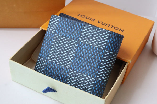 LV Multiple Wallet Blue Damier Heritage Canvas 217108