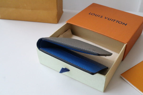 Portafoglio sottile LV M11582 Grigio Blu Cowhile 224133