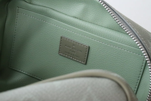 LV Locker Dopp Kit Khaki Green Monogram Canvas 224140