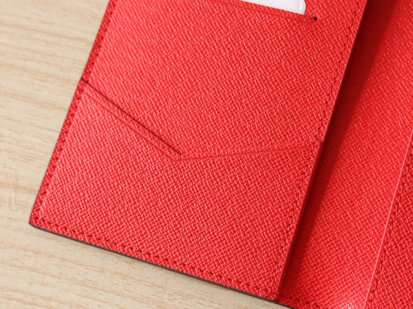 LV M12237 Passport Cover Candy Red Monogram Canvas 224254