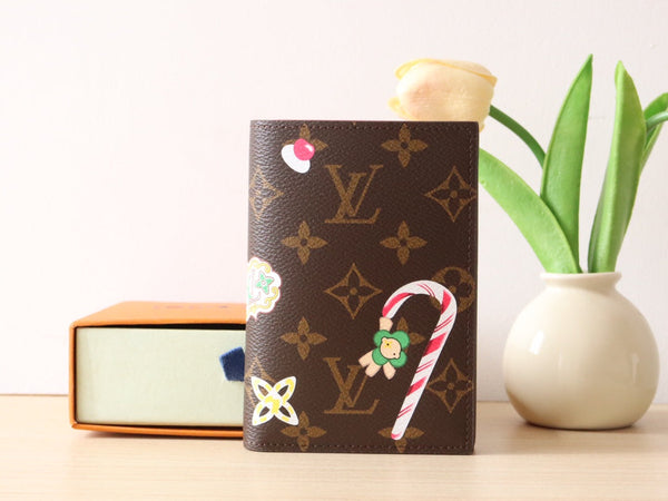 LV M12237 Passport Cover Candy Red Monogram Canvas 224254