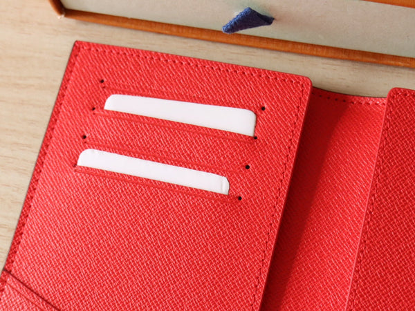 LV M12237 Passport Cover Candy Red Monogram Canvas 224254