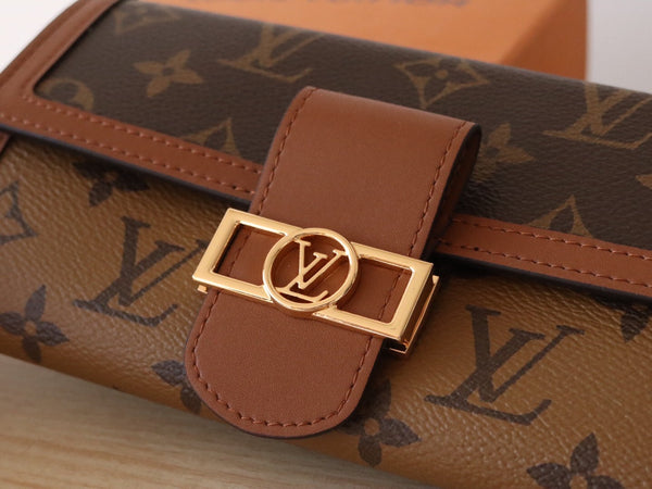 Portafoglio LV Sarah Monogram e Monogram Reverse Canvas 224222