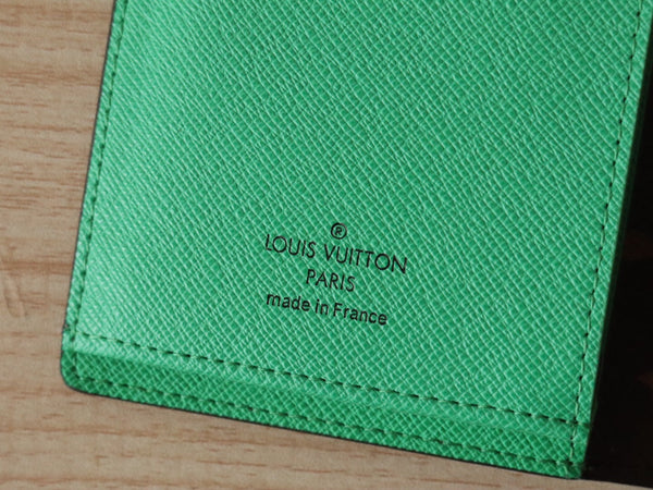 Portafoglio LV M81538 Brazza in tela monogramma verde e pelle di vitello 224093