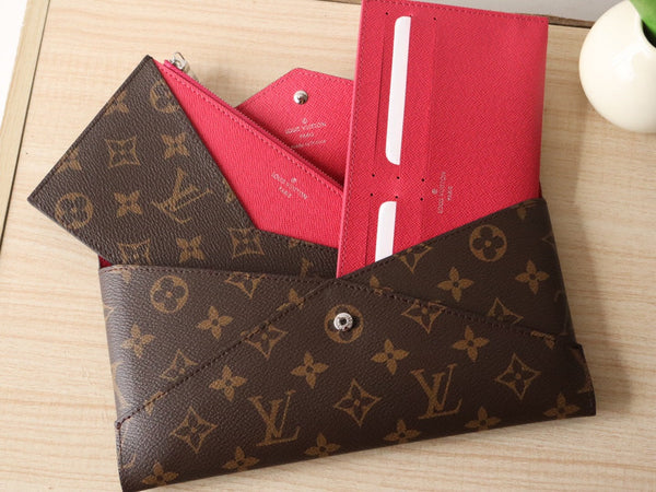 LV M12359 Kirigami Organizer Wallet Pondichery Pink Cowhide 247860