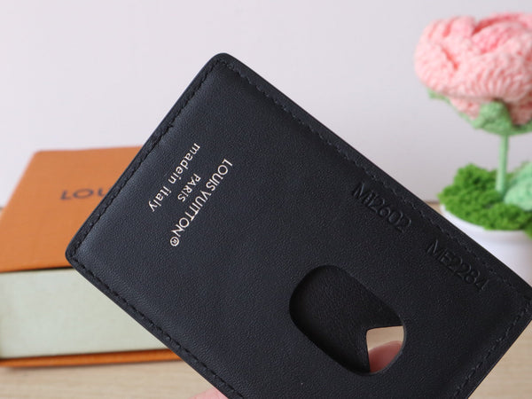 Magnete LV Porte-Cartes c Tela monogramma e pelle di vacchetta