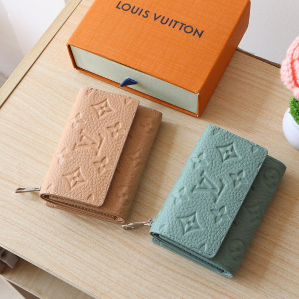 Portafoglio pilota LV Monogram in pelle di mucca Taurillon granata