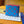 Portafoglio multiplo LV M14694 in tela monogrammata blu e rossa e pelle di mucca