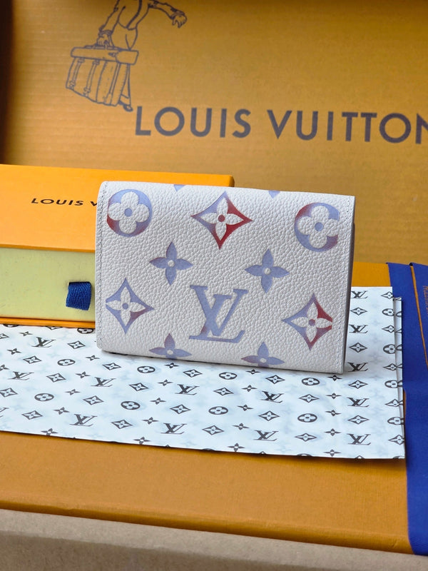 Portafoglio LV M25649 Victorine Dream Beige Pelle di vacchetta goffrata - Light GHW