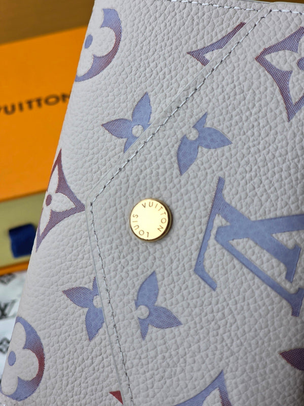 Portafoglio LV M25649 Victorine Dream Beige Pelle di vacchetta goffrata - Light GHW