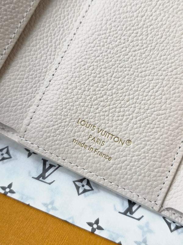 Portafoglio LV M25649 Victorine Dream Beige Pelle di vacchetta goffrata - Light GHW