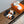 HM 26s Kazimir Sandal In White Calfskin And Orange Fabric