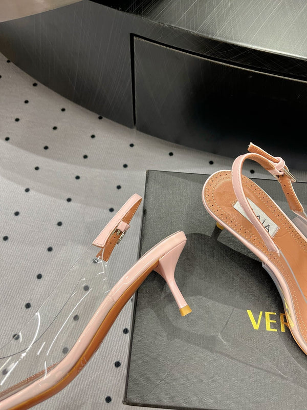 Alaila Le Cœur Slingbacks 60mm in pelle di agnello lucida rosa chiaro 954823