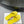 SQUARE-TOE MEDIUM HEEL MULES IN YELLOW CALFSKIN LOGO EMBOSSED