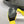 SQUARE-TOE MEDIUM HEEL MULES IN YELLOW CALFSKIN LOGO EMBOSSED