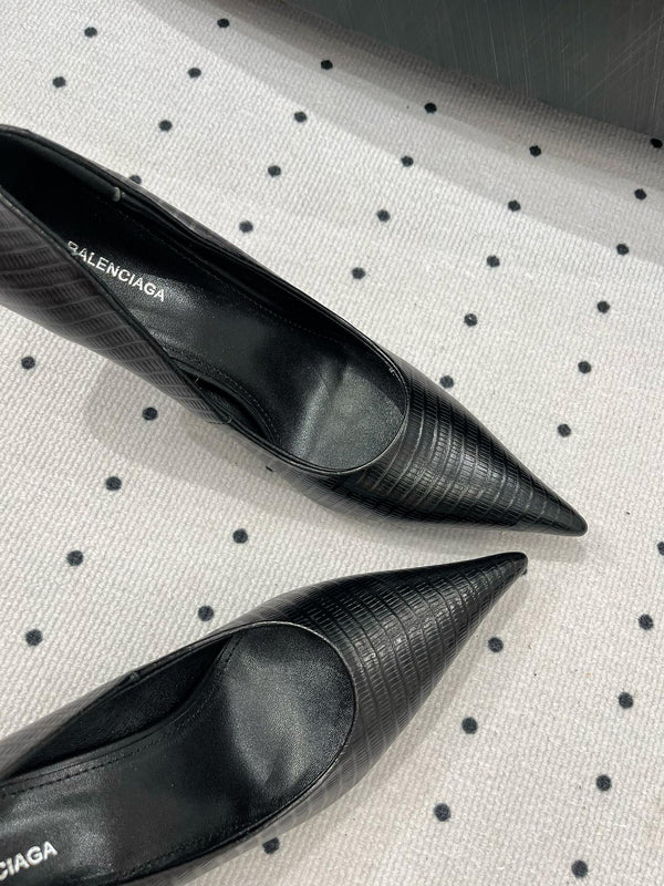 DÉCOLLETÉ CLASSICHE 65MM IN PELLE DI VITELLO NERA CON MOTIVO LUCERTOLA