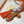 HM Sandale Marron Avec Charm Foulard Twilly Tête De Cheval Orange