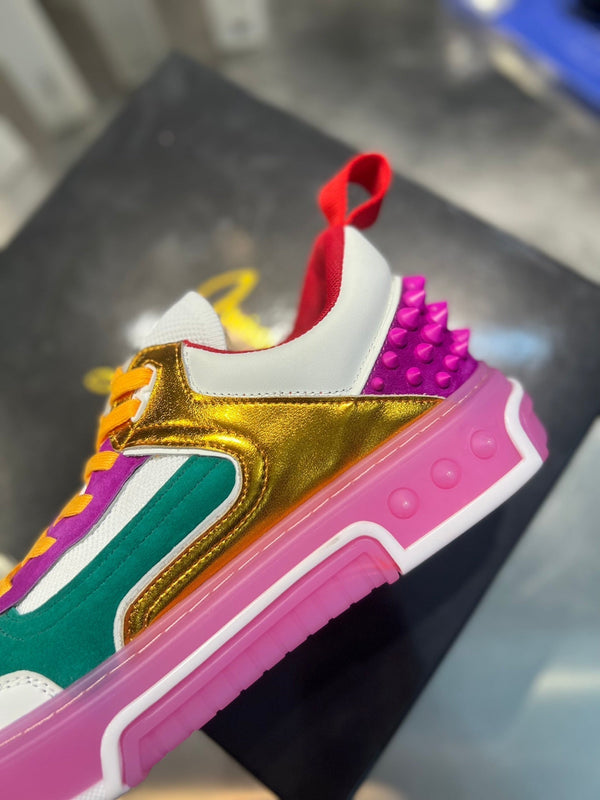 Sneaker da basket CL 25 in pelle bovina multicolore 323153