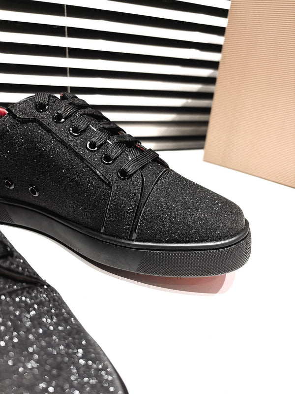 CL 25 Fine Sand Sneaker Black Fabric Cowhide 323173