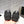 CL 25 Stud Print Sneaker Black Fabric Leather 323161