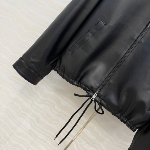 Veste Prada en cuir noir 341209