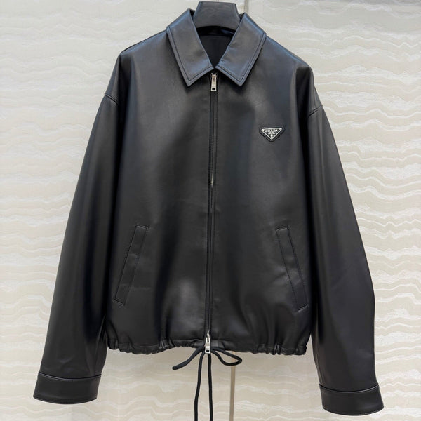 Veste Prada en cuir noir 341209
