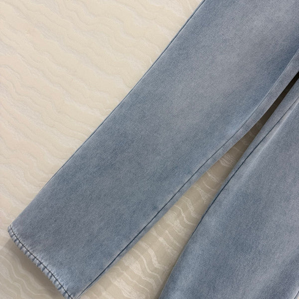 CC 26s Straight Leg Denim Jeans Light Blue Cotton 450804