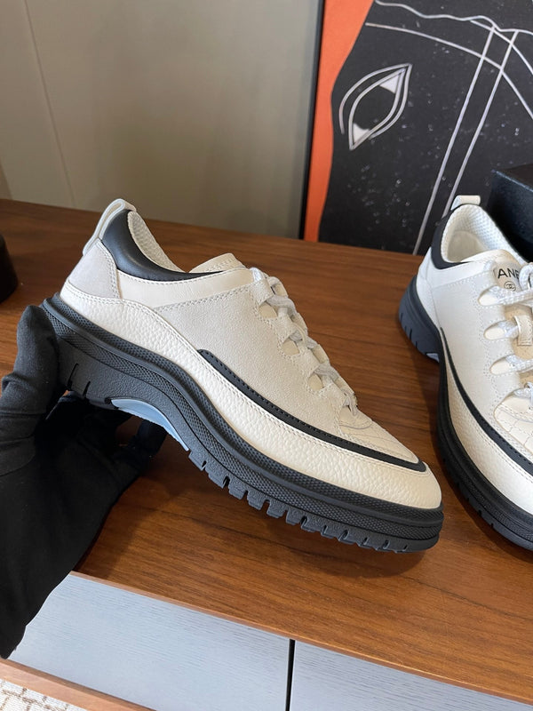 Baskets CC Printemps-Été Daim Cuir Noir Blanc 623167