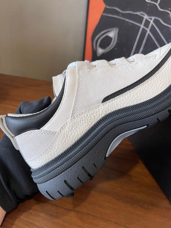 Baskets CC Printemps-Été Daim Cuir Noir Blanc 623167
