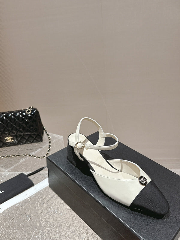 slingbacks 45 white black lambskin grosgrain