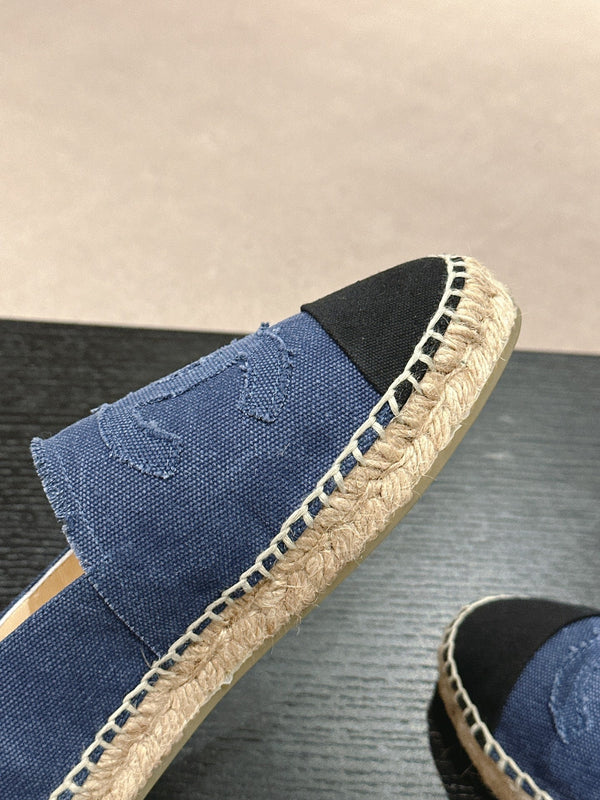 espadrilles dark blue black denim