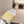 mule sandal striped yellow white canvas calfskin