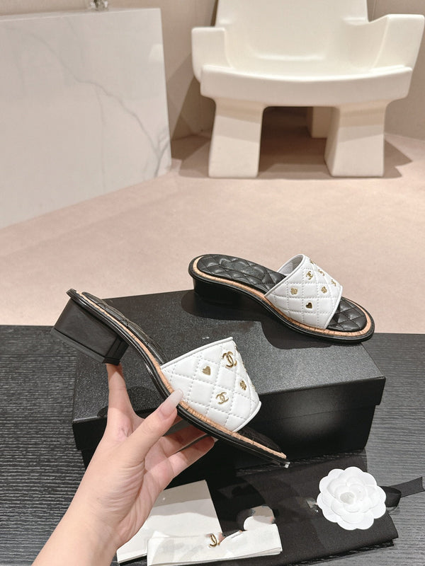 sandalo mulo 40 bianco nero vitello trapuntato