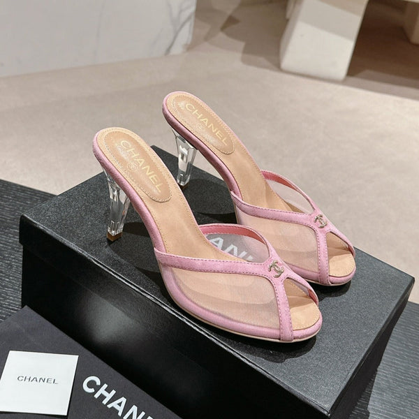 sandalo mulo 75 tessuto rosa vitello beige scuro