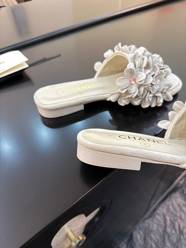 CC 25C Mules Grigio Camoscio Strass