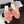 CC 25C Thong Sandal Bow Pink Velvet fabric 233567
