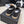 CC Loafer In Black Canvas With Colorful Logo