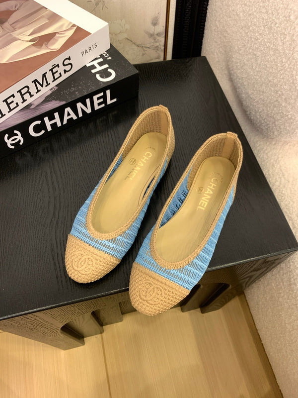 CC 25 Ballerina Beige Mix Azzurro Rafia 277570 
