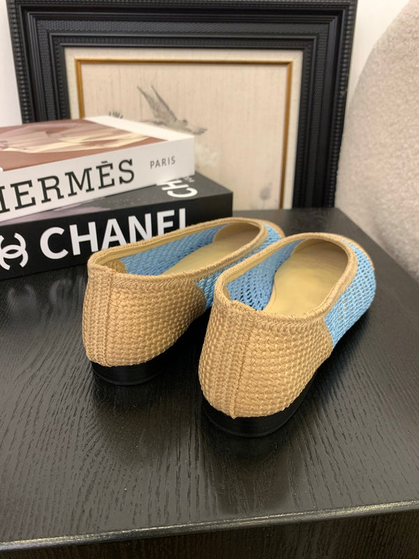CC 25 Ballerina Beige Mix Azzurro Rafia 277570 