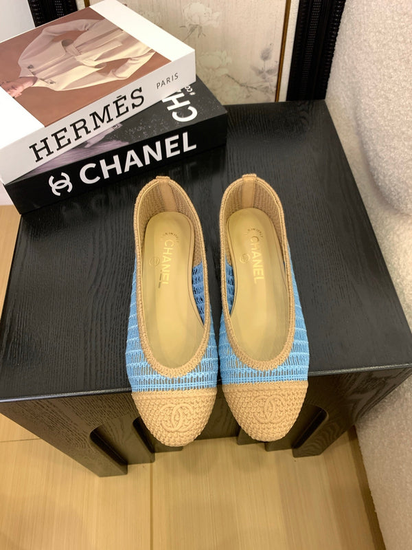 CC 25 Ballerina Beige Mix Azzurro Rafia 277570 