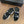 CC Toe Sandals Black Mix Camellia Pattern Leather 299539