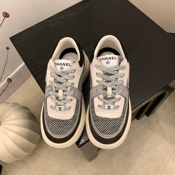 CC Alexander McQueen Sneakers Multicolor  Suede and Tweed Fabric 537194