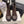 Bottes CC 26 avec semelle crantée en cuir suédé marron chocolat et noir 588680