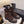Bottes CC 26 avec semelle crantée en cuir suédé marron chocolat et noir 588680
