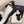CC 26 Fur-lined Loafer With Bow Black White Wool Leather 588825
