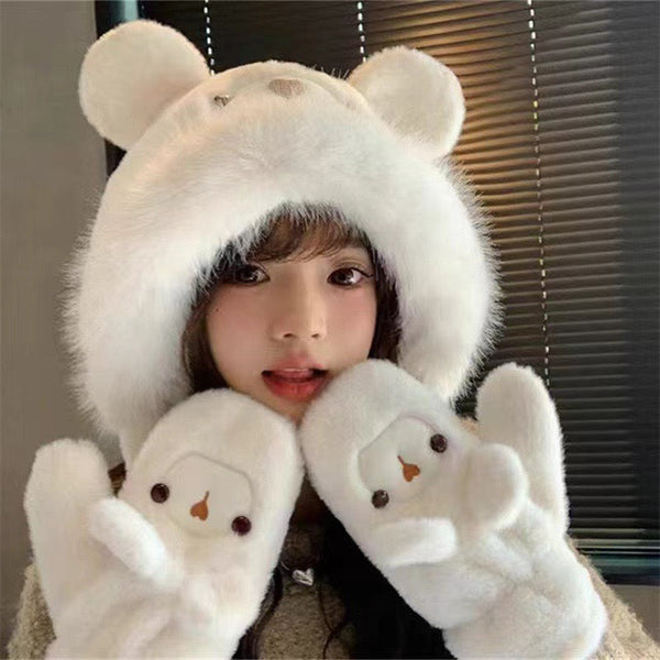 SET TRE PEZZI IN PILE E LANA BIANCA 433195 