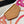 MULTI POCHETTE ACCESSOIRES 24 IN CORAL MONOGRAM TILES CANVAS GOLD HARDWARE