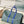 KEEPALL BANDOULIÈRE 45 IN BLUE GREEN DAMIER HERITAGE COATED CANVAS