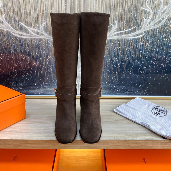 HM Justine Boot In Chocolate Suede 987480