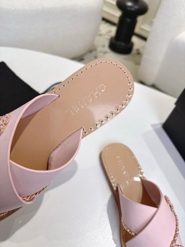 CC Croisière 2025/26 Mules Rose Beige Clair Cuir de veau 570314